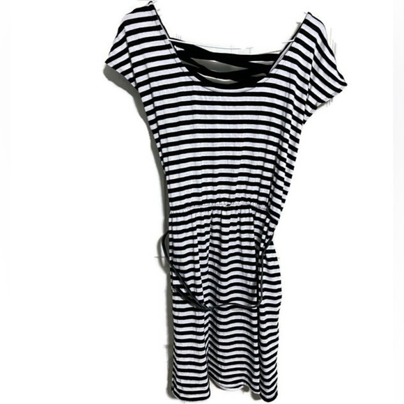 Auw Stripped Dress w/ Belt (jr m) - Picture 1 of 7